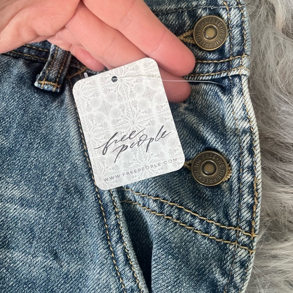 NWT Free People We the Free Grunge Blue Overalls Dress - Picture 5 of 6